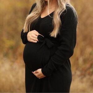 GAP Black Long Sleeve Maternity Dress